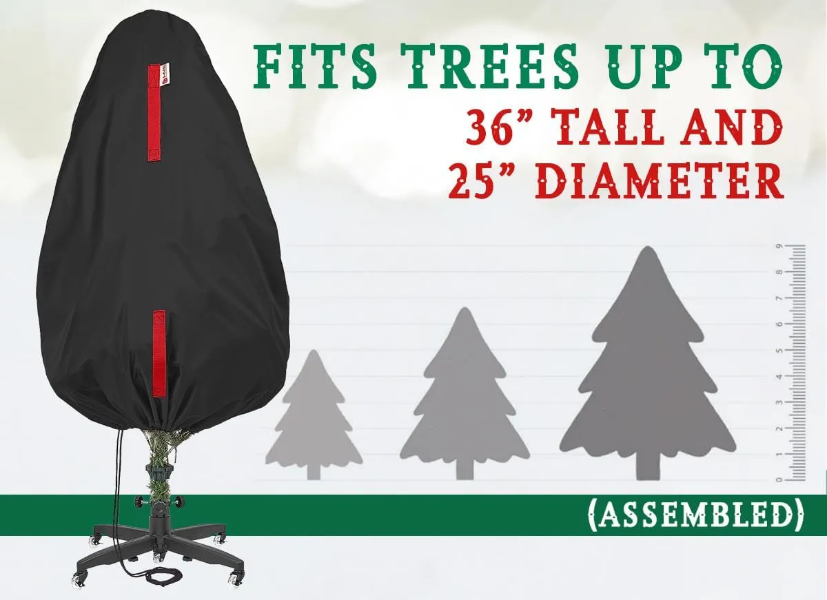 Upright Topiary Tree Storage Bag - Up to 3 ft Tall - Durable, Lightweight, Black