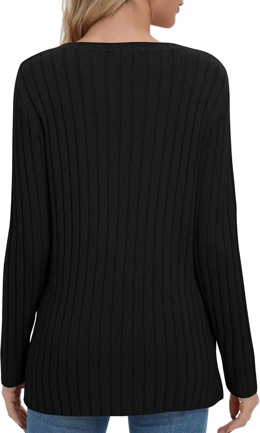 Urban CoCo Women's Lightweight Crewneck Pullover Sweaters Long Sleeve 2024 Fall Knitted Sweater Tops