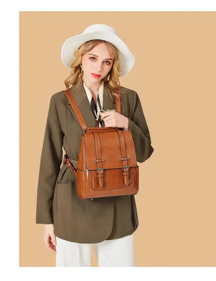 URBAN WAXED LEATHER BACKPACK
