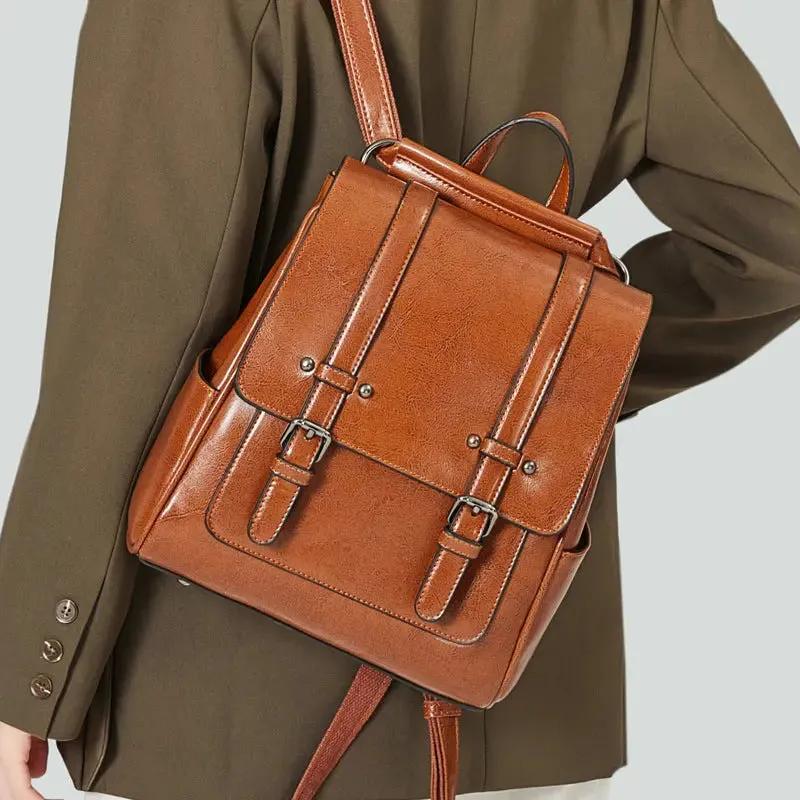 URBAN WAXED LEATHER BACKPACK
