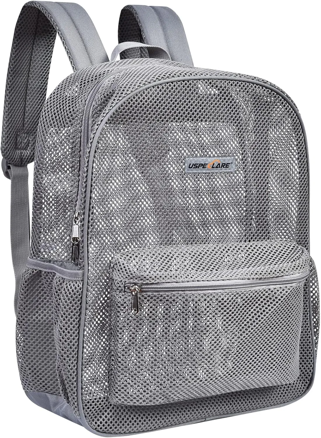USPECLARE Heavy Duty Semi-Transparent Mesh Backpack，See Through College Student Backpack