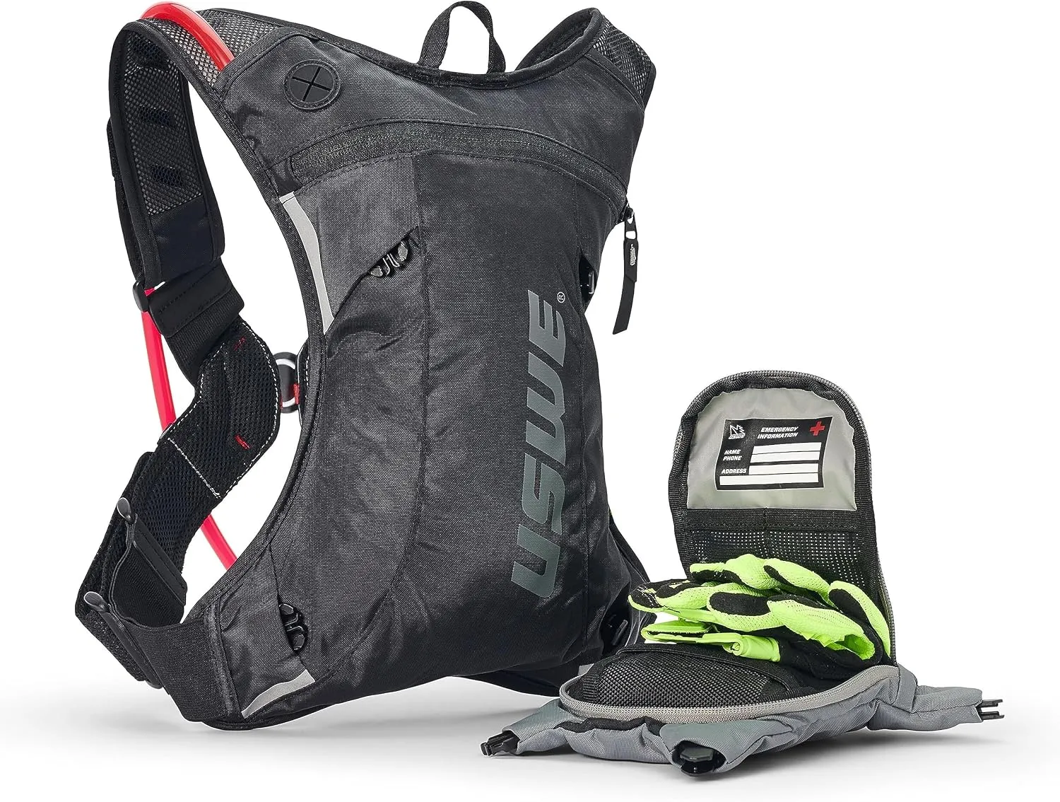 USWE Moto Hydro Hydration Pack - with Water Bladder, a High End, Bounce Free Backpack for Enduro and Off-Road Motorcycle