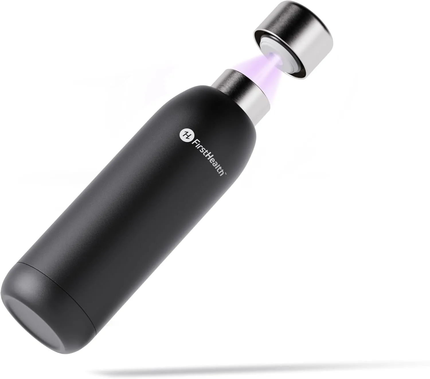 UV Self Cleaning and Water Purifying Bottle -18 Ounce Insulated Rechargeable Stainless-Steel Tumbler, Reusable, Kills 99.9% of Germs, Bacteria. Keeps Hot for 12-HR or Cold for 24-HR