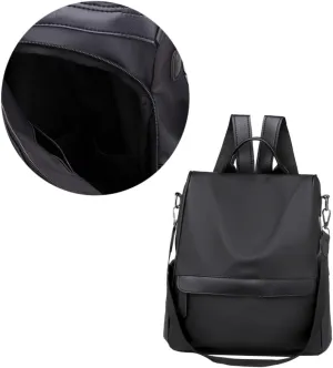 VALICLUD Oxford Cloth Multifunctional Theftproof Backpack for Women and Students Spacious Campus Bag Black Design for Electronics and Essentials Versatile Carrying Options