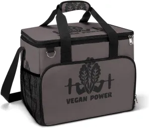 Vegetable Veggie Vegan Power Backpack Camping Cooler Leak Insulated Waterproof Portable Cooler Bag with Handle Shoulder Strap