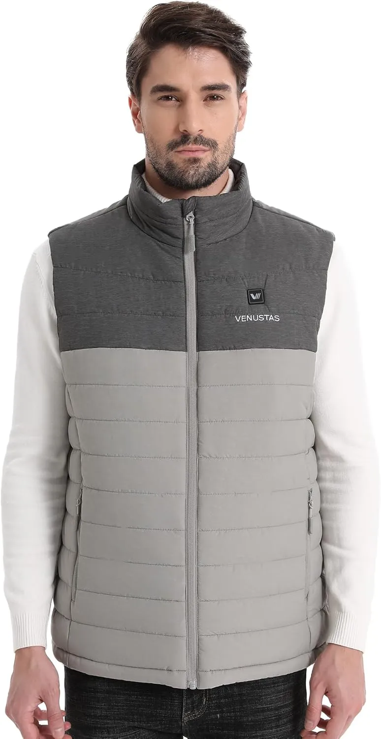 Venustas Men's Heated Vest with Battery, Lightweight Quilted Vest for Men