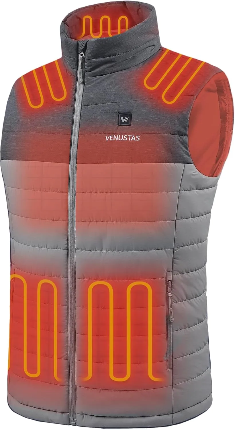 Venustas Men's Heated Vest with Battery, Lightweight Quilted Vest for Men