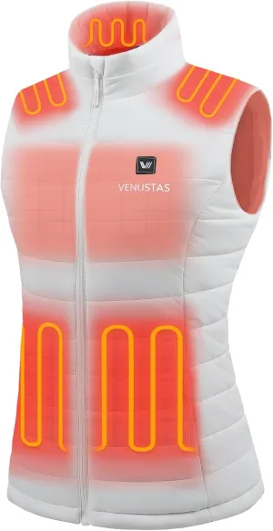 Venustas Women's Heated Vest with Battery, Lightweight Quilted Vest for Women