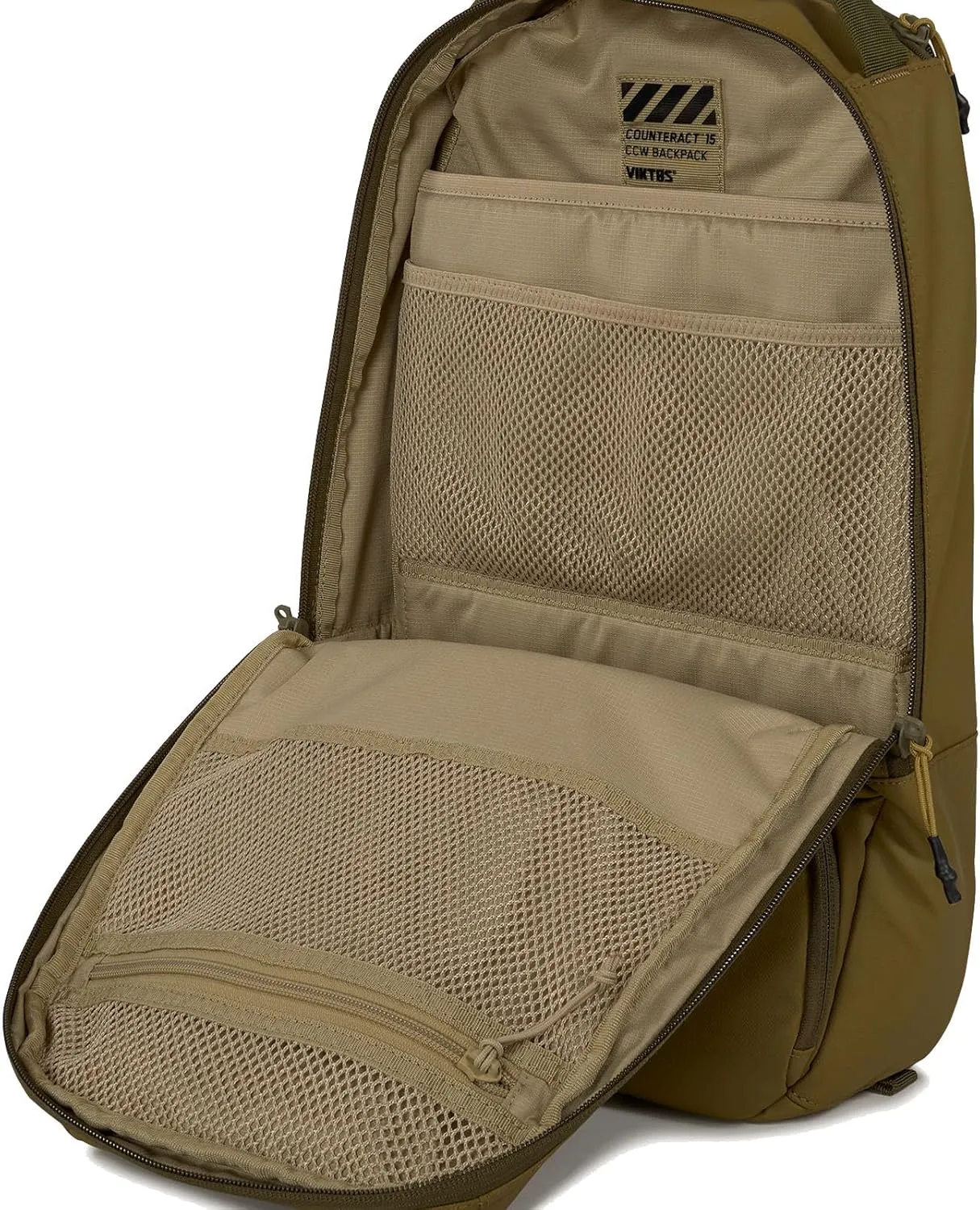 VIKTOS Tactical Counteract 15 Backpack | Durable Weather-Resistant Stain-Resistant Pocketed Bag with Hookie Holster Included, FDE