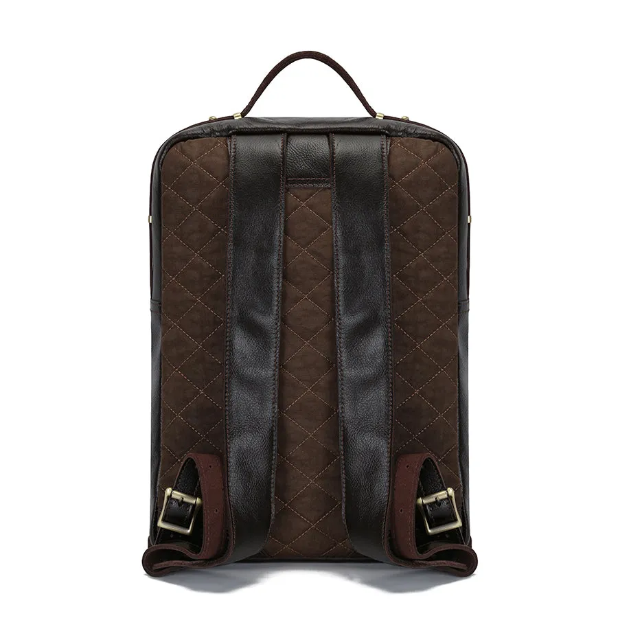 Vintage Leather Waterproof Laptop Travel Backpack