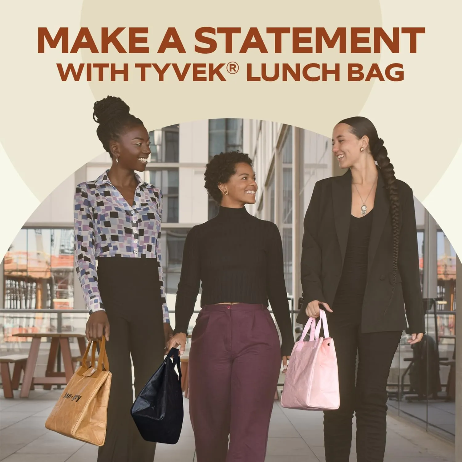 VonNova Insulated Lunch Box for Women, 7L Capacity, Leakproof Lunch Tote Bag, Durable Lunchbox made from Tyvek Material, Adult Cooler Bag for Work, Picnic, Travel and more (Grey)