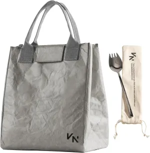 VonNova Insulated Lunch Box for Women, 7L Capacity, Leakproof Lunch Tote Bag, Durable Lunchbox made from Tyvek Material, Adult Cooler Bag for Work, Picnic, Travel and more (Grey)