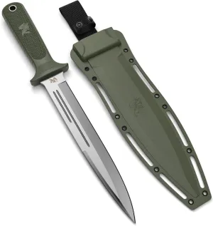 W-Catcher Fixed Blade Knife with Sheath - Large Hunting-Knife made of D2 steel - Big Fixed Blade Knives with Non-Slip TPE Handle - Full Tang Survivalknife for Outdoor Activities