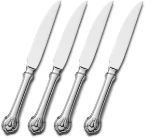 Wallace Napoleon Bee Stainless Steel Steak Knife, Set of 4, Silver