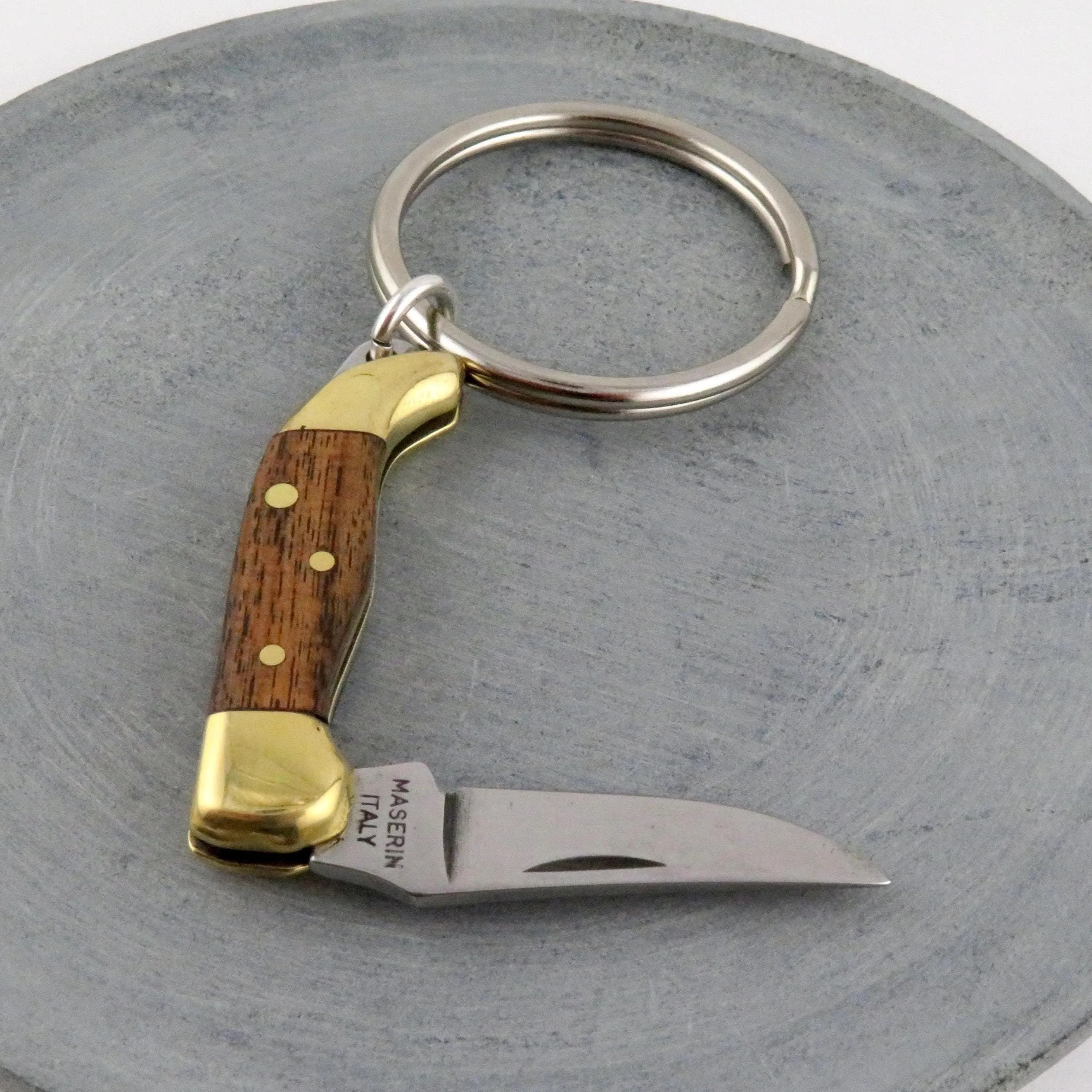 Walnut Wood Knife Keyring - Lg
