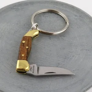Walnut Wood Knife Keyring - Lg