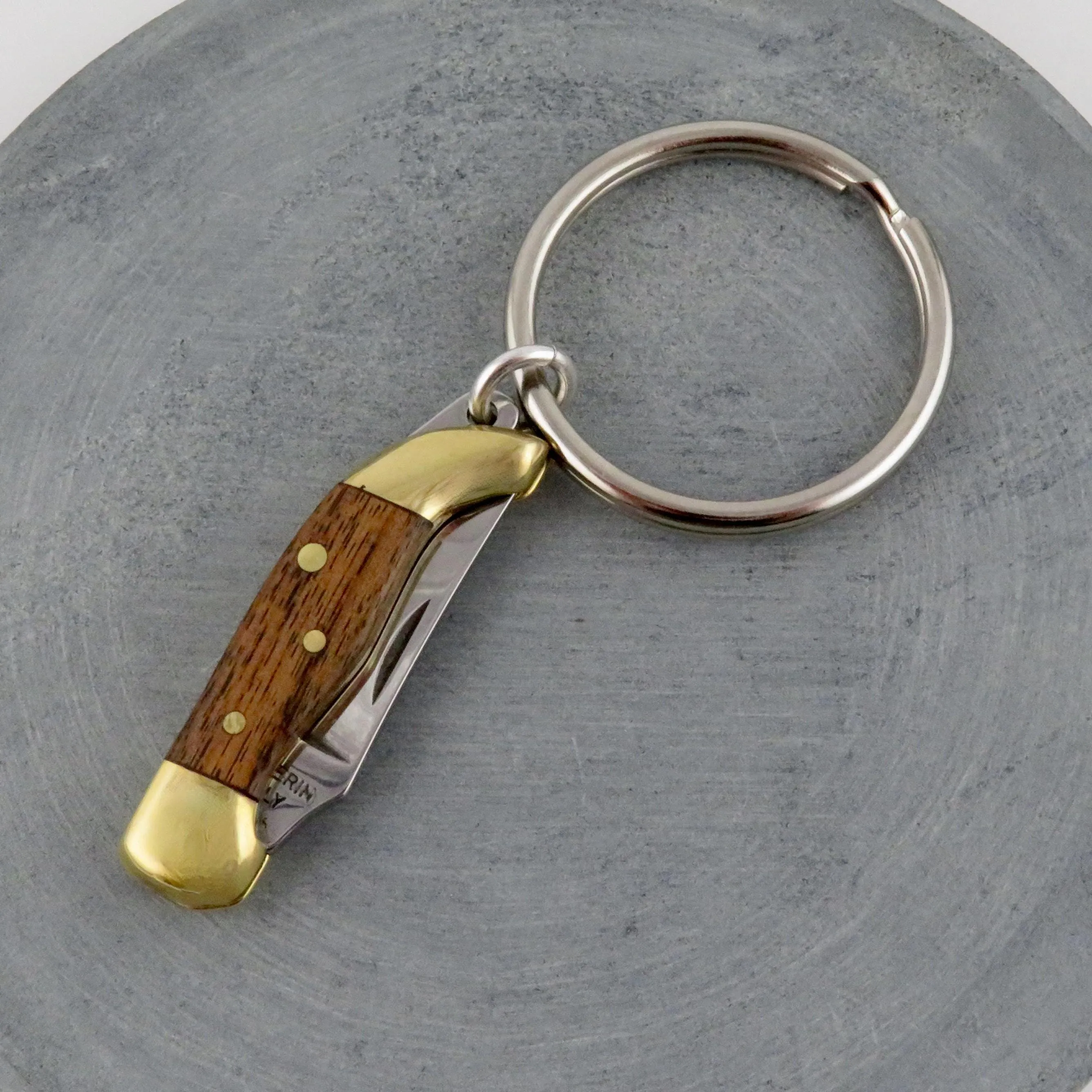 Walnut Wood Knife Keyring - Lg