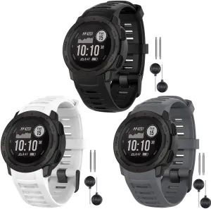 Watbro Bands Compatible with Garmin Instinct Sports GPS, Soft Silicone Adjustable Replacement Wristbands for Garmin Instinct/Tide/Tactical