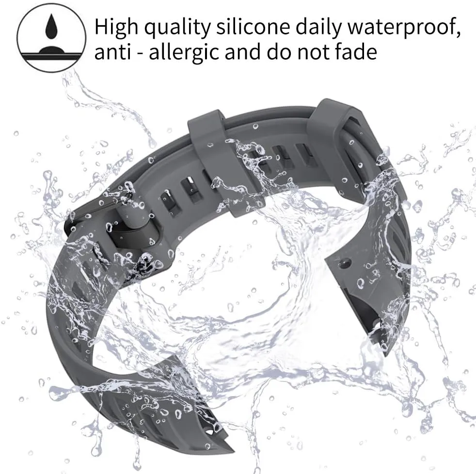 Watbro Bands Compatible with Garmin Instinct Sports GPS, Soft Silicone Adjustable Replacement Wristbands for Garmin Instinct/Tide/Tactical