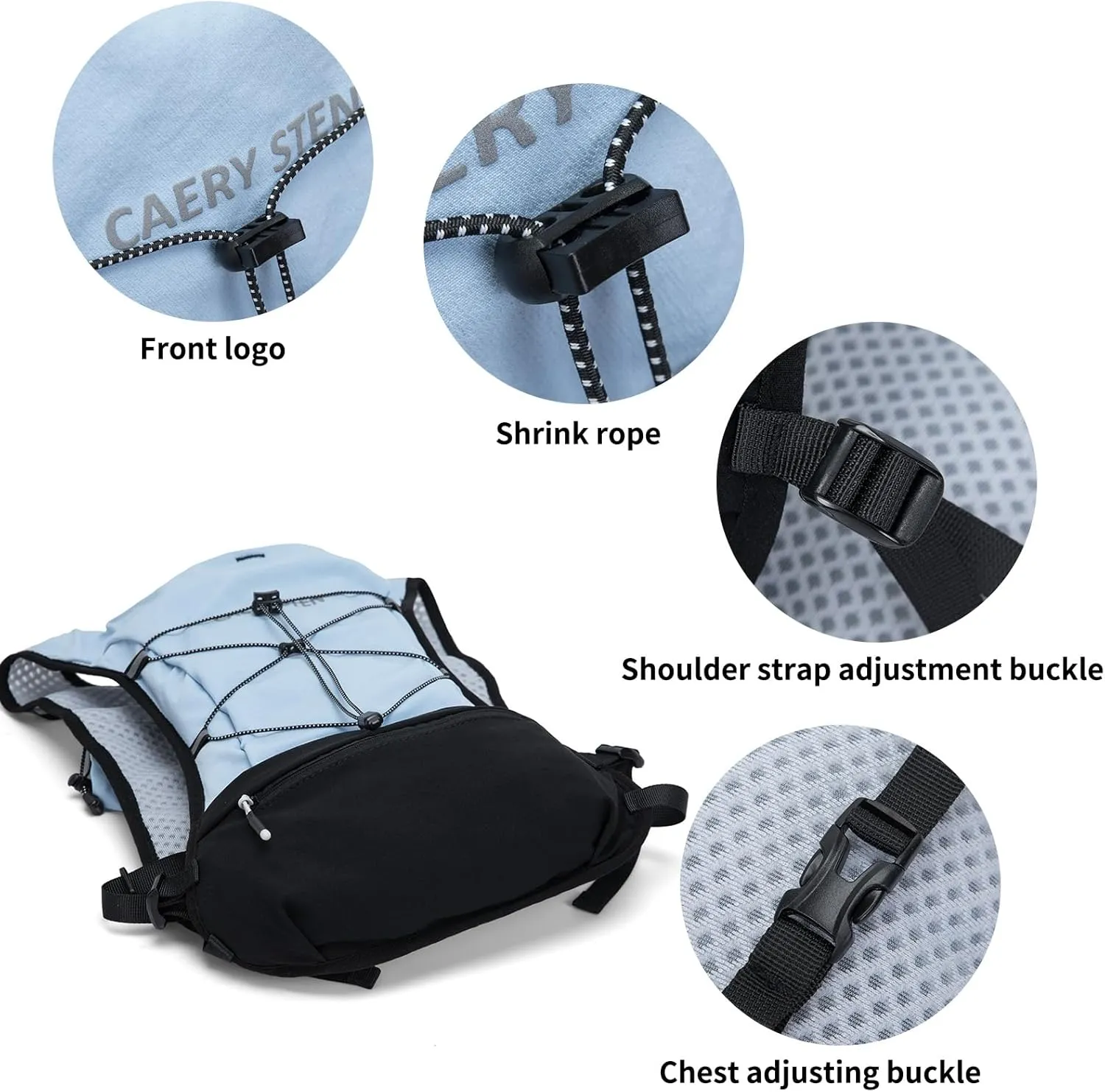 Water Backpack，Hydrated Backpack，Running Vest with Water Bladder 1.5 Liter Hydration Bladder， Biking ，Hiking，Men and Women