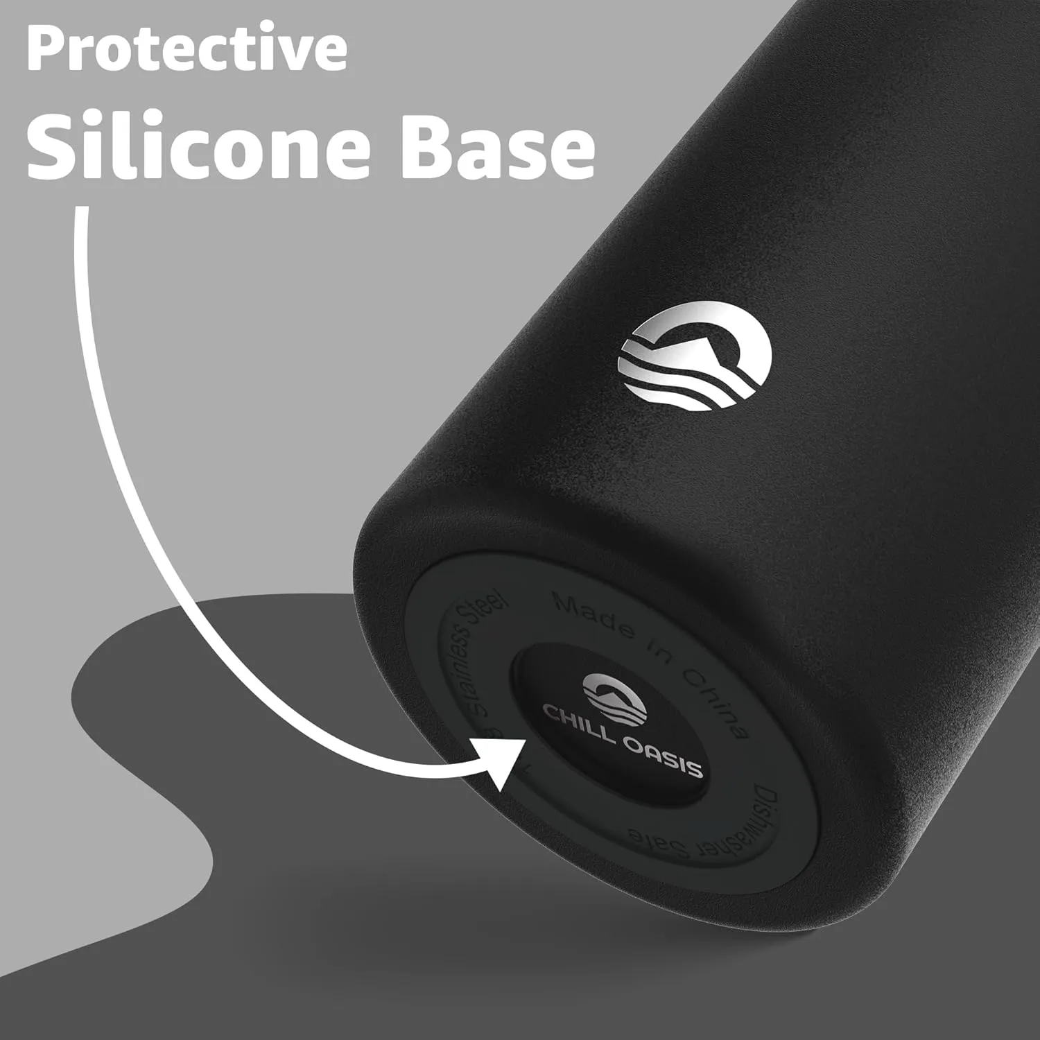 Water Bottle | Compatible With Popular Flavor Cartridges | BPA Free, Leak Proof, Double-Walled Vacuum Insulated Stainless Steel, and Dishwasher Safe | Cold for 24 Hours (Black, 12oz)