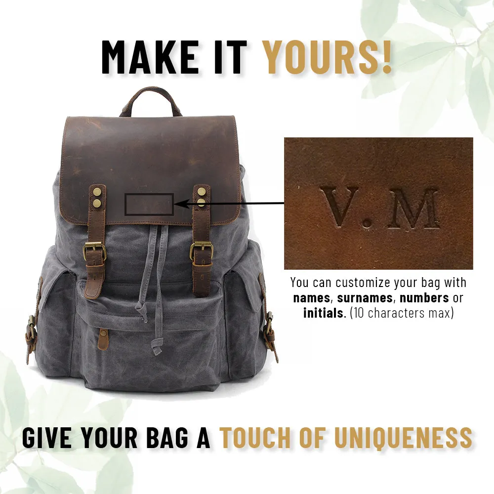 Waxed Canvas Backpack – Durable, Water-Resistant Bag with Classic Style