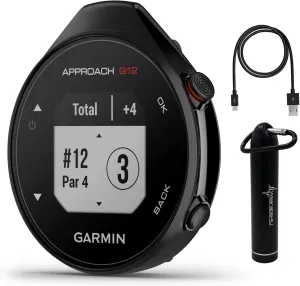 Wearable4U - Garmin Approach G12 Premium GPS Golf Watch with e-Power Bundle