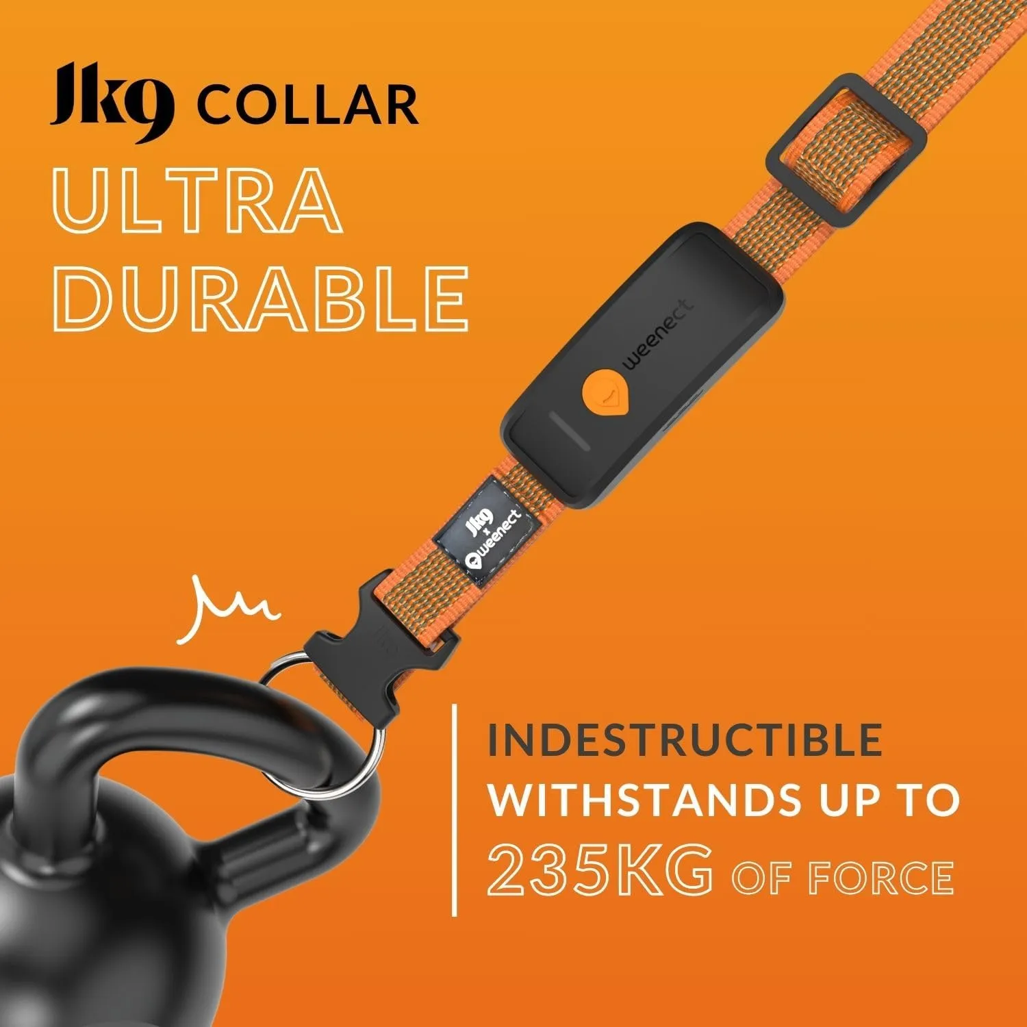 Weenect Dog XT - New GPS Collar for Dogs | XL Antenna | Waterproof | Ultra-Durable Integrated Julius-K9 Collar | Subscription Required
