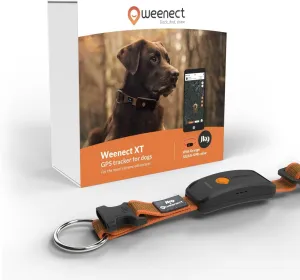 Weenect Dog XT - New GPS Collar for Dogs | XL Antenna | Waterproof | Ultra-Durable Integrated Julius-K9 Collar | Subscription Required