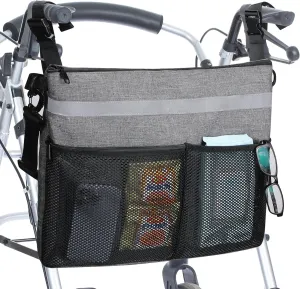 Wheelchair Accessories - Accessible Storage Bag with Multiple Pockets & Zipper Design, Perfect for Seniors and Adults, Wheelchair Backpack to Hang on Back