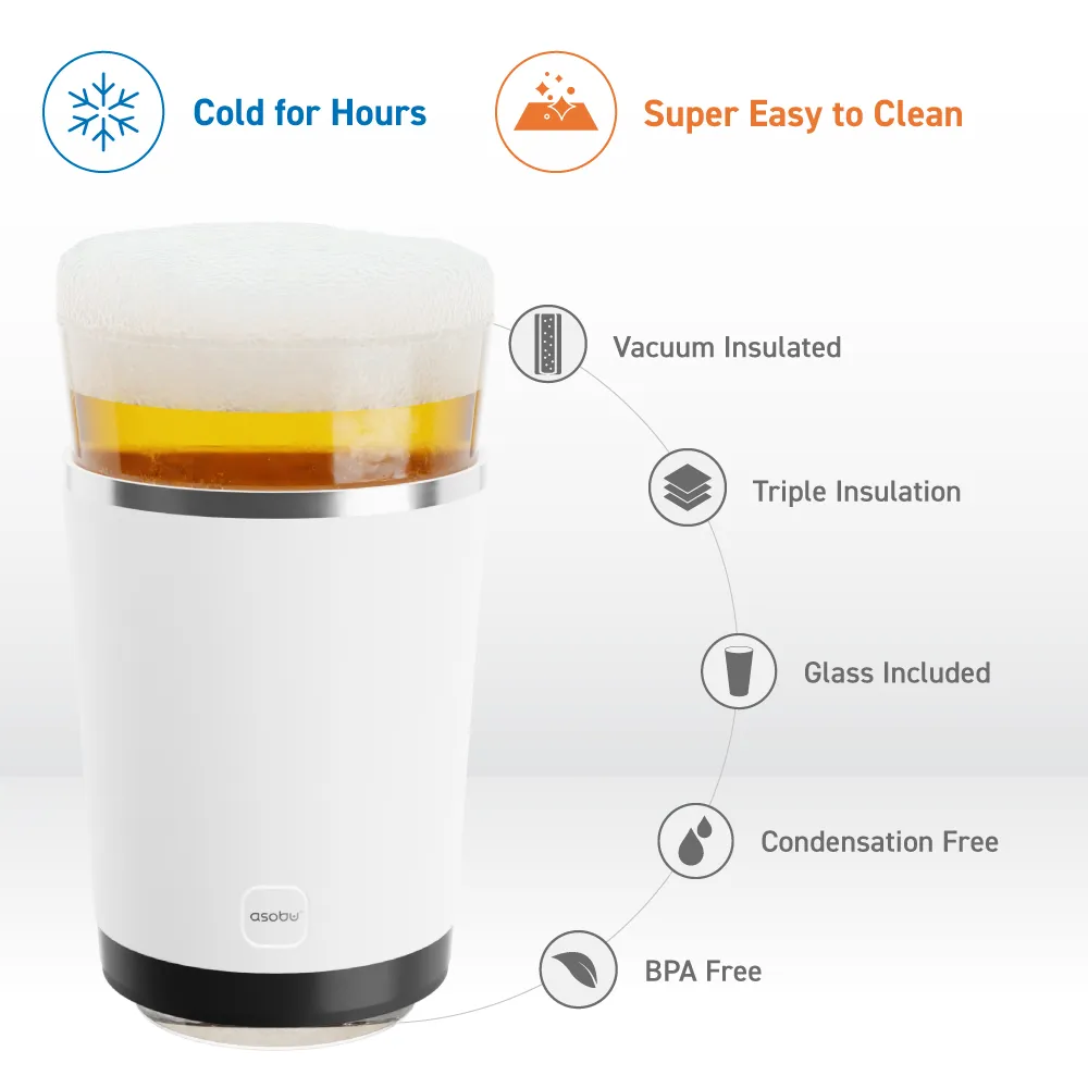 White Insulated Beer Sleeve
