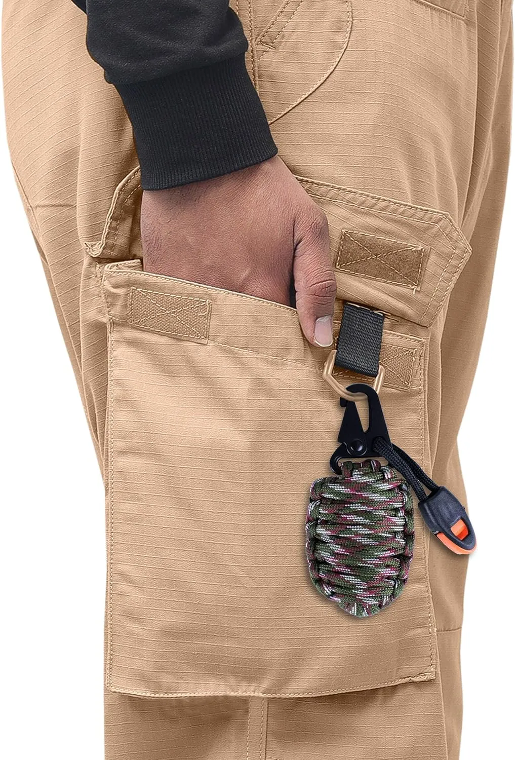 WICKED STOCK Ripstop Men's Operator Cargo Tactical Pants, Elastic Waist, Water Resistant Cargo Pants, Durable, Work Pants Men