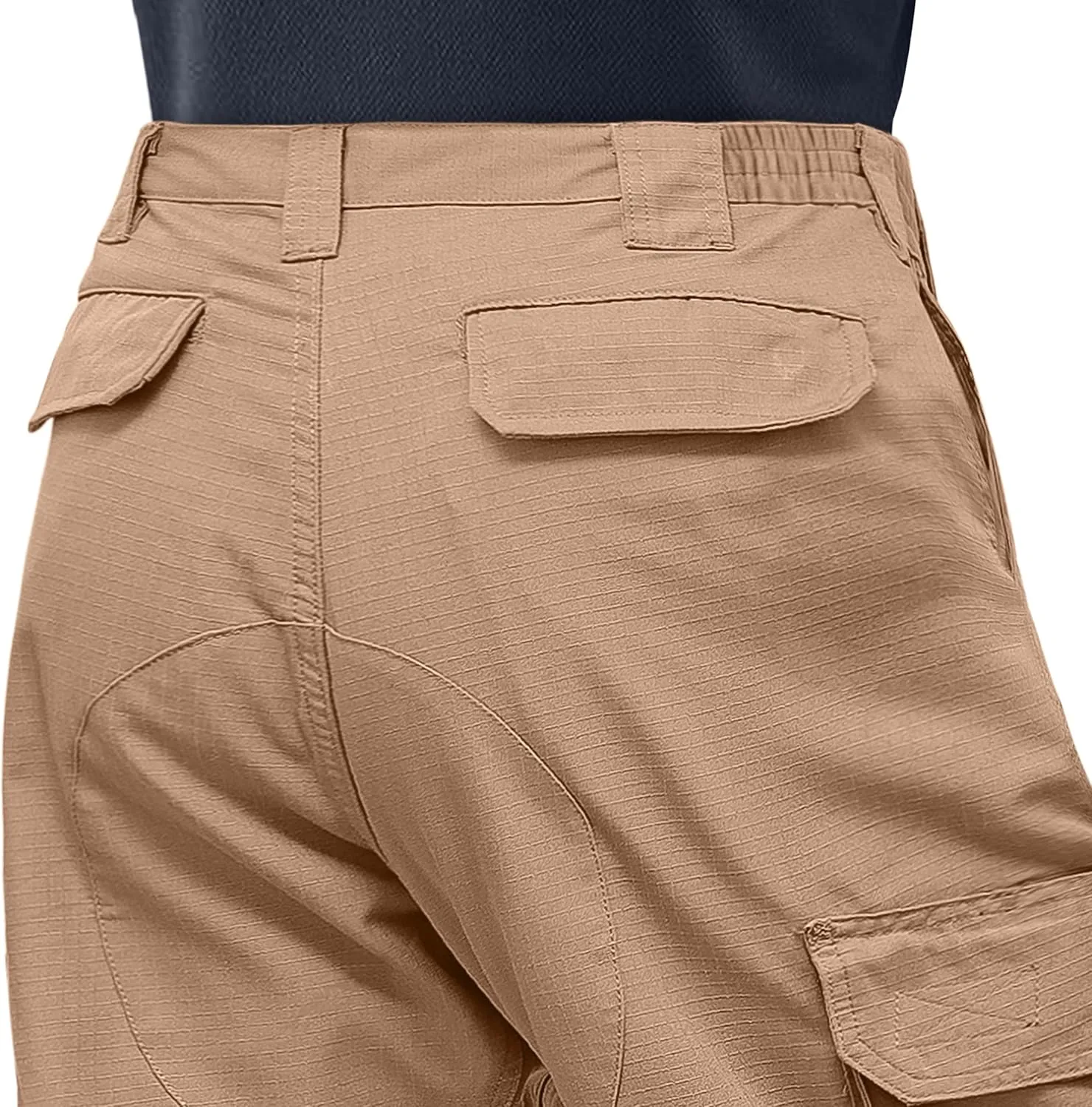 WICKED STOCK Ripstop Men's Operator Cargo Tactical Pants, Elastic Waist, Water Resistant Cargo Pants, Durable, Work Pants Men