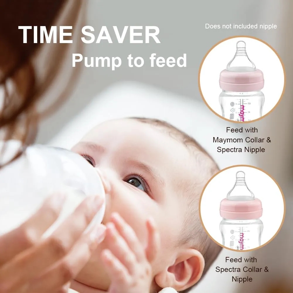 Wide Neck Breastmilk Collection n Storage Bottle 9oz; Re-markable SureSeal Disc. Compatible with Spectra S2 Spectra S1 Spectra 9 Plus and Compatible with Avent Breastpumps (4 ct 280mL, Bottle Only)