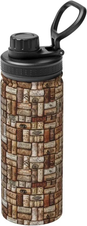 Wine cork Print 18oz Sports Insulated Kettle Stainless Steel Gym& Sport Bottles Insulated Kettle