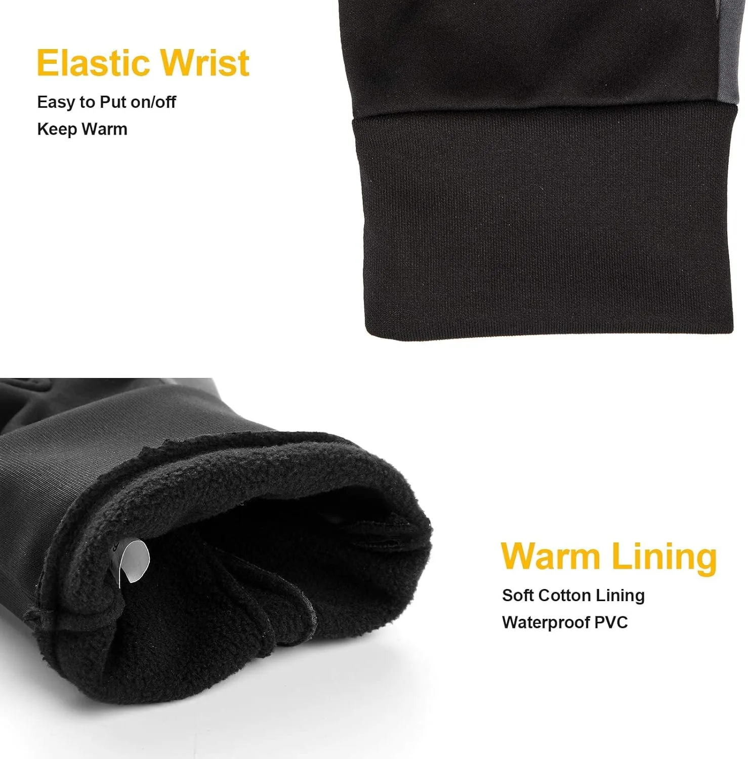 Winter Gloves Men Women Touch Screen Warm Gloves Water Resistant Windproof Thermal Gloves for Driving Running Cycling Texting