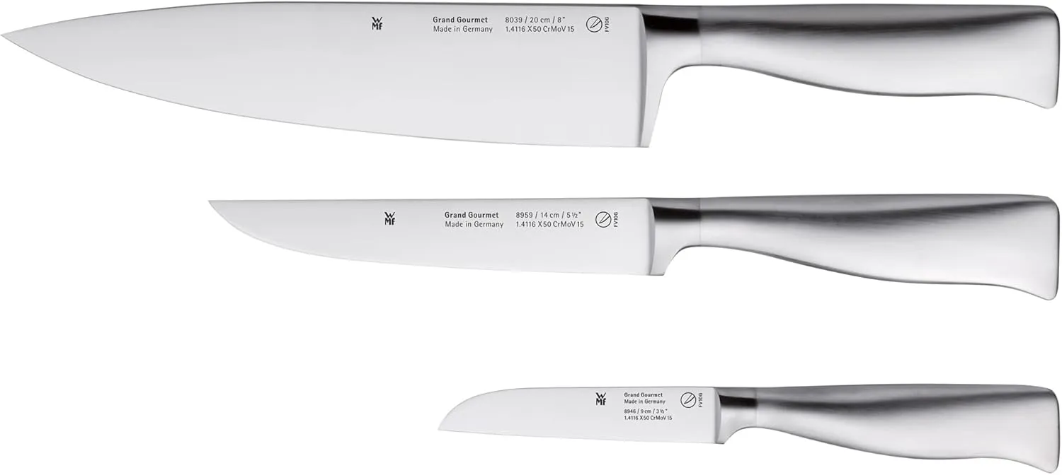 WMF knifeset 3 pieces Grand Gourmet Performance Cut Made in Germany forged special blade steel - stainless steel handles