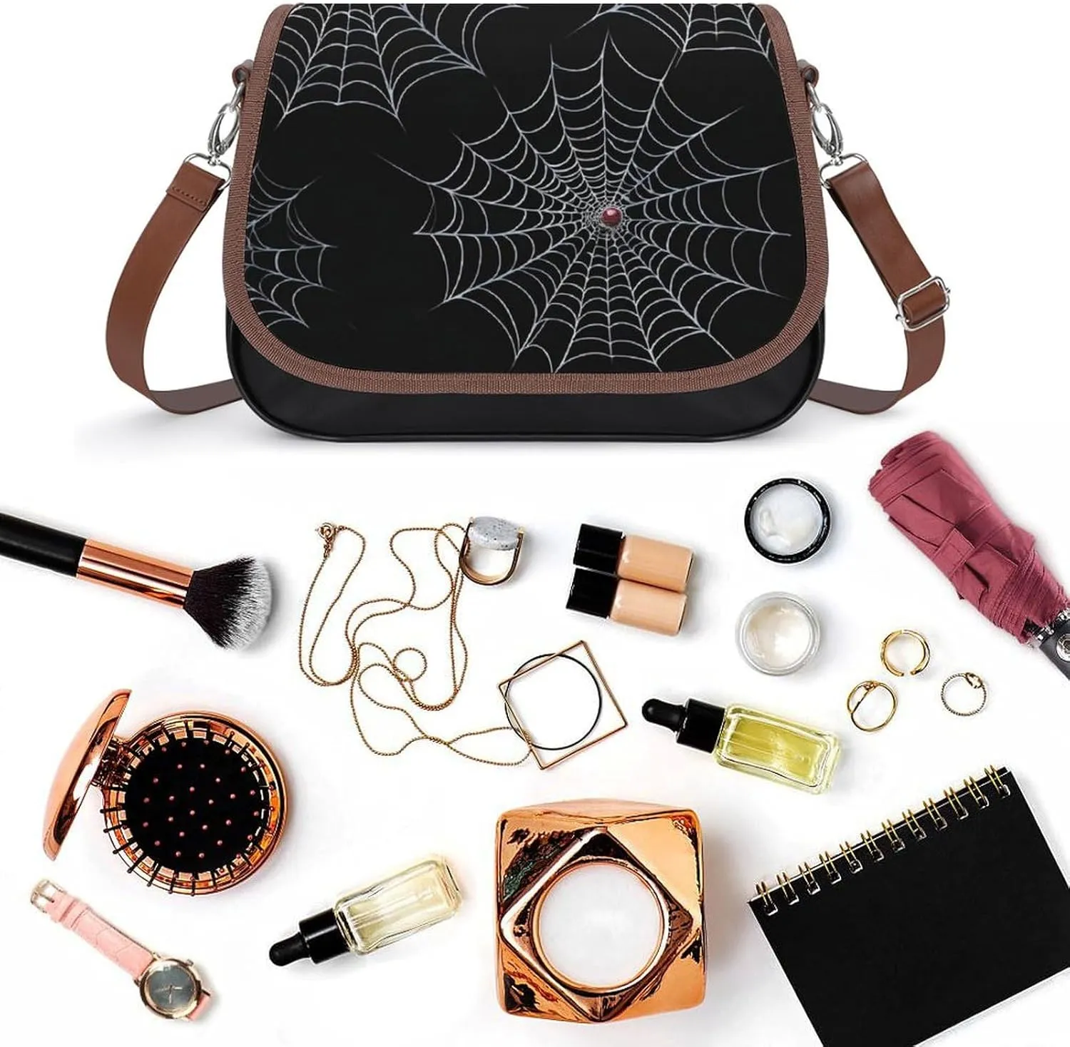 Womens Crossbody Purse Lightweight PU Leather Shoulder Bag Waterproof Messenger Bags