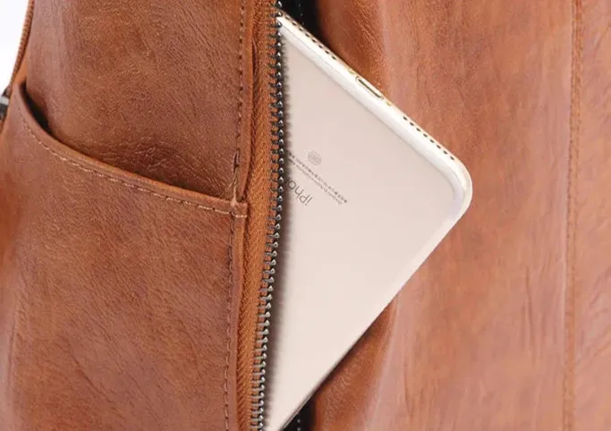 Women's Leather Backpack | Anti-Theft Design