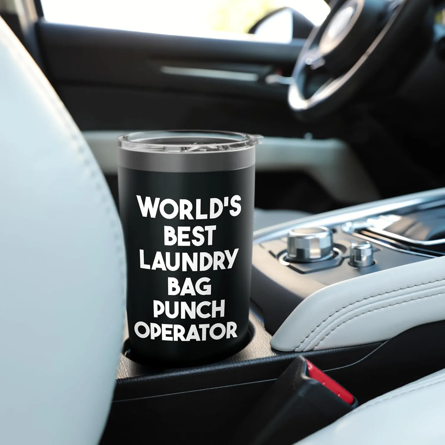World's Best Laundry Bag Punch Operator Stainless Steel Insulated Tumbler