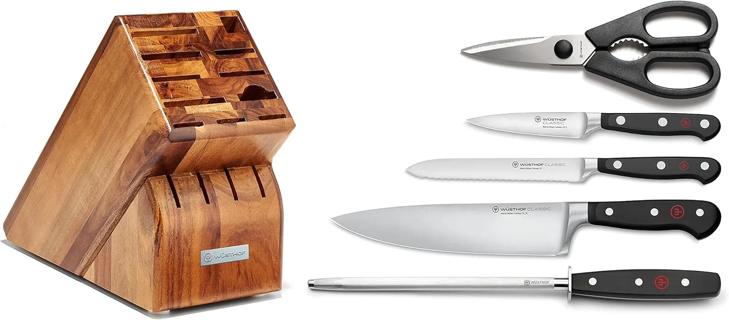 WÜSTHOF Classic 6-Piece Knife Block Set