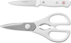 WÜSTHOF Gourmet White 2-Piece Paring and Shear Set