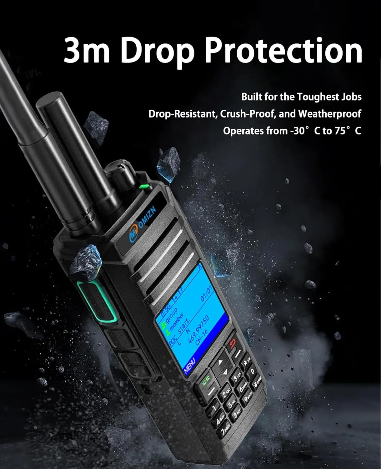 X4 Dual Mode UHF/Cellular Network Walkie Talkie with SIM Card, Unlimited Range Two Way Radio with AES256 SMS Talke Alias IP68 10W Repeater Ham Radio, 1 Pack