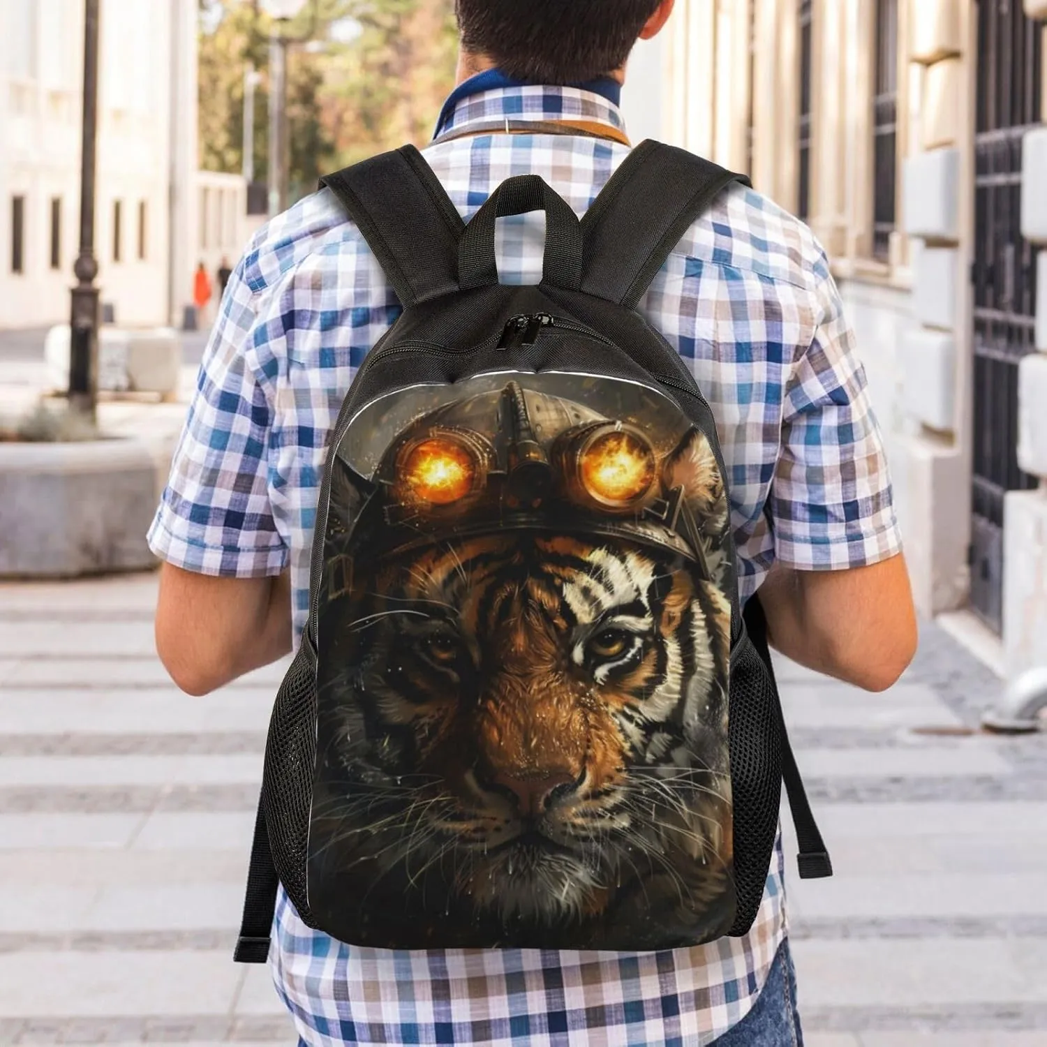Xerial Tiger Miner Backpack Waterproof Anti Theft Durable Light Laptop Bag Backpacks For Women Men Travel Gym Backpack