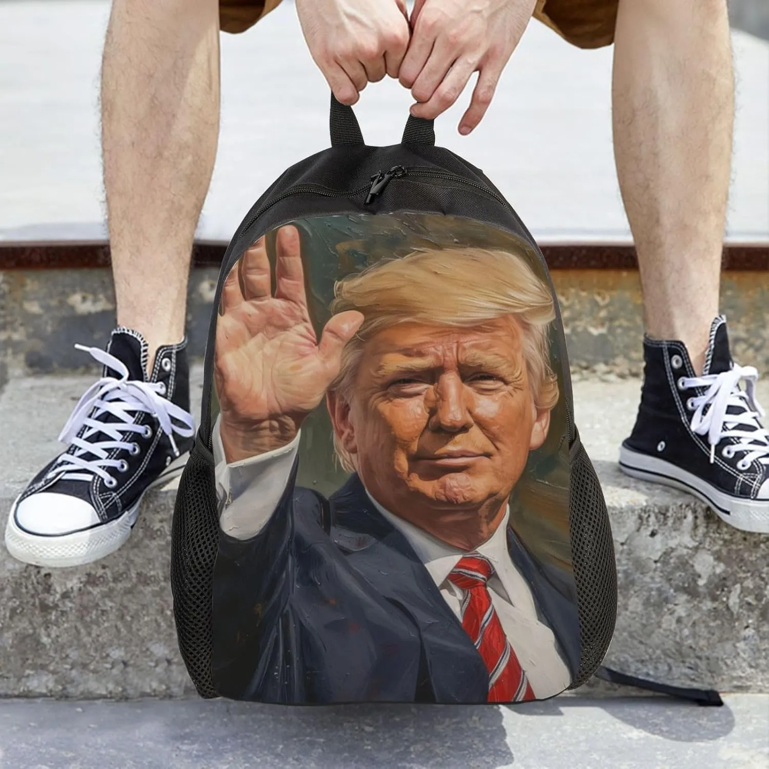 Xerial Trump Raises His Hand Backpack Waterproof Anti Theft Durable Light Laptop Bag Backpacks For Women Men Travel Gym Backpack