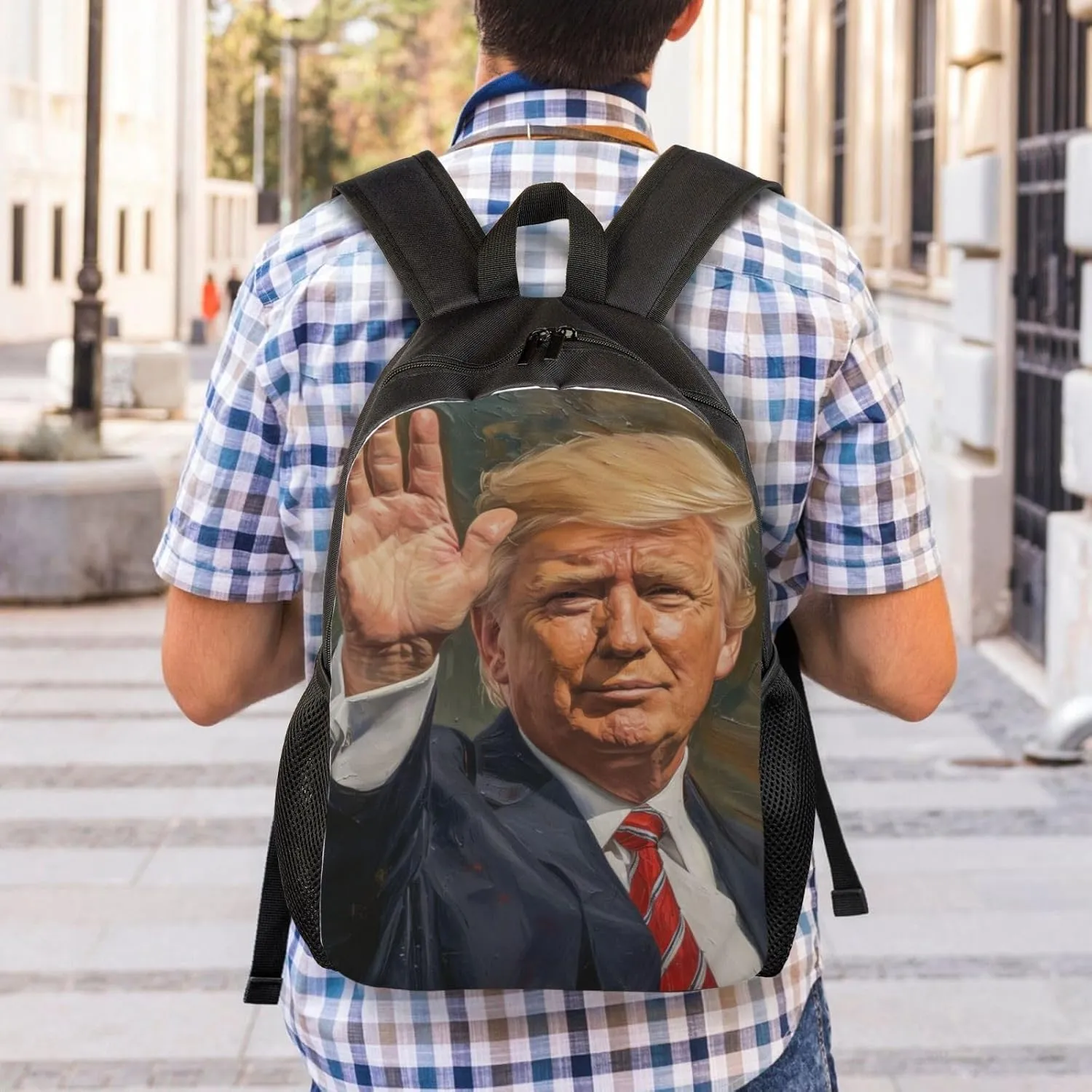 Xerial Trump Raises His Hand Backpack Waterproof Anti Theft Durable Light Laptop Bag Backpacks For Women Men Travel Gym Backpack