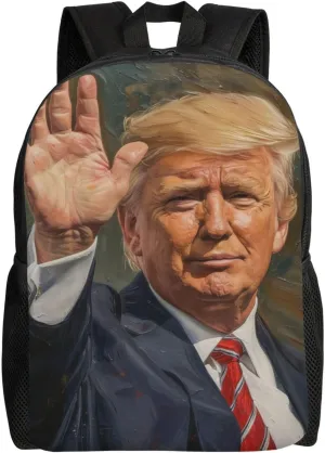 Xerial Trump Raises His Hand Backpack Waterproof Anti Theft Durable Light Laptop Bag Backpacks For Women Men Travel Gym Backpack
