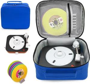 XINGFUDAO Foldable Carrying Bag for Fisher-Price Rockin Record Player, Travel Storage Bag Compatible with Fisher-Price Musical Toy, Lightweight and Scratch-resistant, Blue