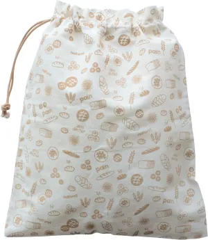 XL bread bag, youth large / 11-13, Natural Mit Braunen Motiven