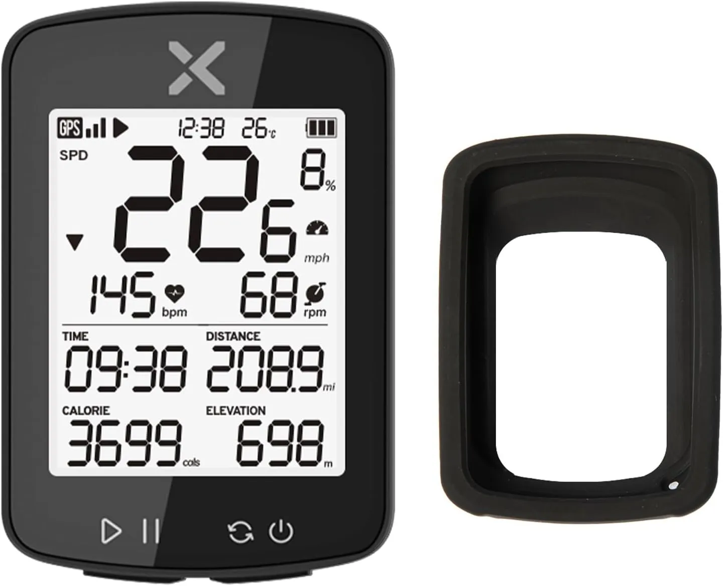 XOSS G  Gen2 GPS Bike Computer ANT / Bluetooth IPX7 Waterproof Cycling Computer Rechargeable Bicycle Speedometer Odometer with 2.2 inch LCD Screen, 28 hrs Long Battery Life Fits All Bikes